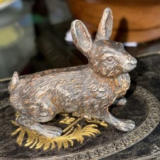 antique spelter figure Hare