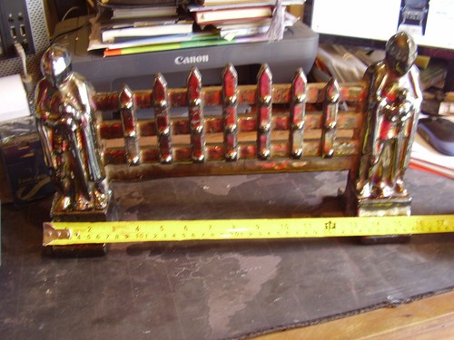 Front fire grate cast - front, metal