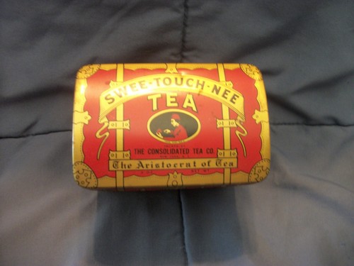 Vintage tea tin chest - vintage,