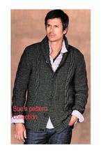 Man's cardigan knitting