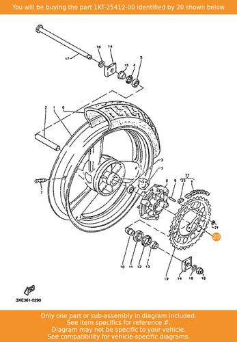 Yamaha washer 1kt - washer,, 1kt-25412-00