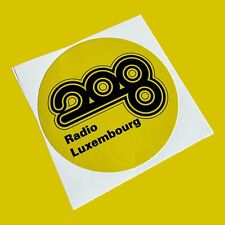 Vintage Radio LUXEMBOURG 208 Station Window Vinyl Sticker 60s 70s 80s Classic Fm