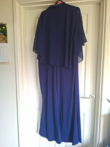 Blue maxi dress - blue, v-neck