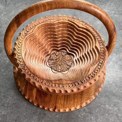 Hand carved wooden collapsible - hand,