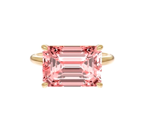 Emerald cut pink - ct, lab