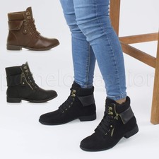 WOMENS LADIES LACE UP KNITTED