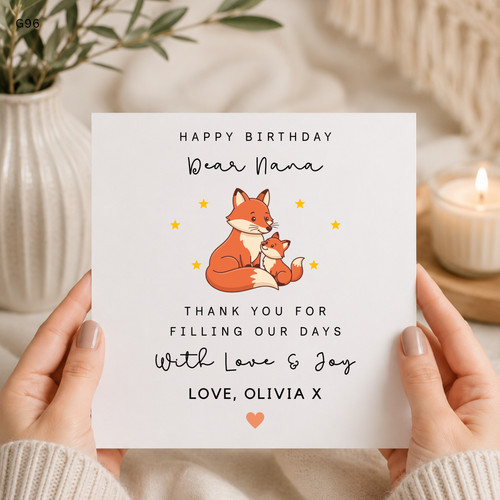 Nana birthday card cute - birthday, card,