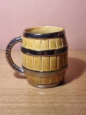 Vintage Wade Tan Chrome Barrel