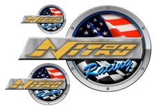 3 Nitro Boat Racing Stickers