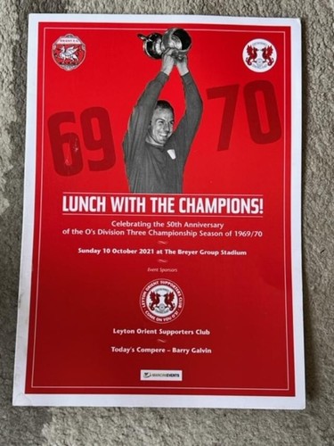 Leyton orient 1969 reunion - orient, 1969/70