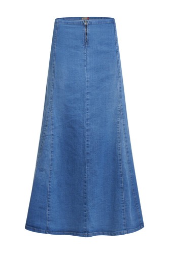 Womens denim maxi skirt line - maxi, a-line