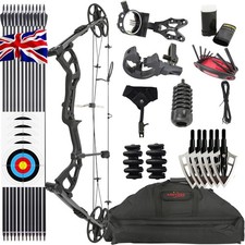 Compound Bow Kit 0-70lbs 325FPS Archery Adult Hunting Arrows Target Sports RH