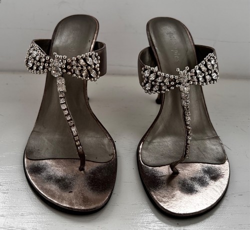 Ladies taupe evening - , shoes