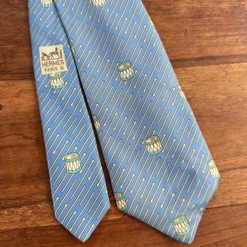 Hermès 100 silk tie drum - hermès,