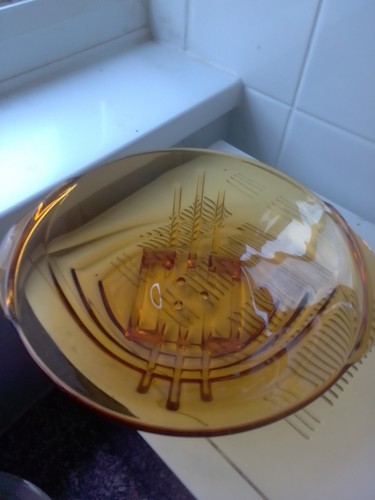 Stolzle amber glass art deco - art,