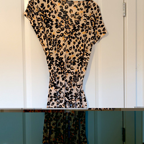Papaya beige black leopard - beige,