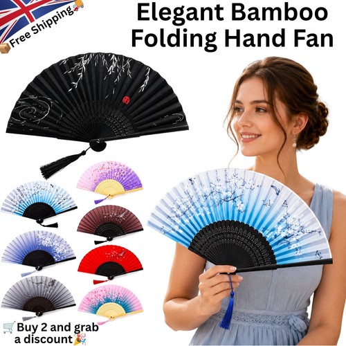 Elegant bamboo folding hand - bamboo,