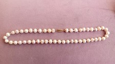 ANTIQUE PEARL NECKLACE WITH 9CT GOLD CLASP