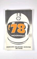 Vintage 1978 Motor Racing Programme Brands Hatch Mallory Oulton Snetterton
