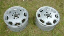 2x Mercedes Benz Classic 8 Hole Alloy Wheels Original Paintwork 7Jx15H2 ET37