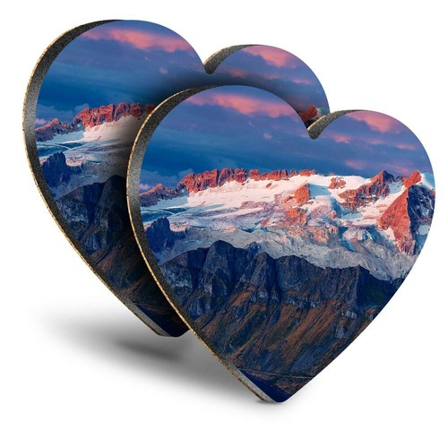 Heart mdf coasters - 2x,