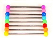 New 37mm Neon Industrial Scaffold Bar Choose colour 5mm Balls (G29)