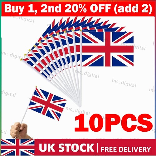 Union jack hand flags ve - gb,