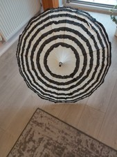 UMBRELLA ITALIAN DESIGN NEW WITH COVER BLACK AND CREAM VERY NICE ITEM