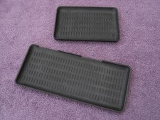 BMW E46 Console Rubber Mats (POST 09/01) Centre Oddments Storage Tray Black PAIR