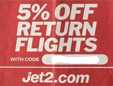 Jet2 voucher off - 5%, rtn