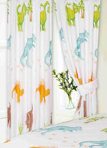 Dinosaurs curtains pair x - dinosaurs,