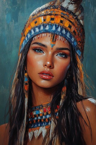 Native american woman - native,