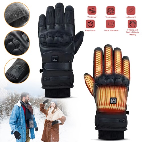 Heated gloves electric ski - heated,