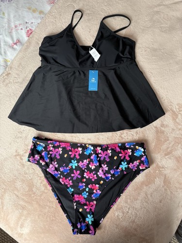 Cupshe tankini set black - tankini,