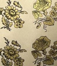 21 Waterslide Decals Vintage Gold Flowers 4x4cm each DIY Upcycle Craft Art