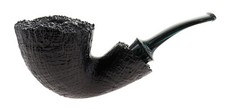 Pipe LA BIOTA black sandblasted shape chubby bent dublin barktop