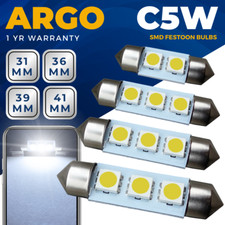 239 272 Led Car C5W White Number Plate Festoon Smd Light Bulbs 31 36 39 41mm 12v