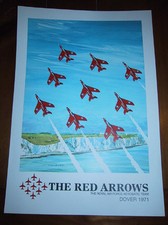 RAF Red Arrows Gnat Dover 1971 A3 size print
