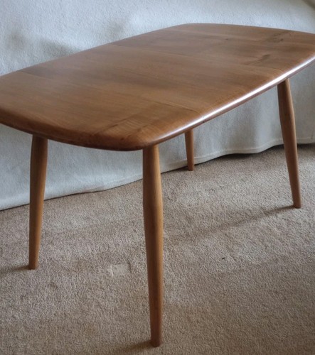 Vtg ercol coffee table blue - table,