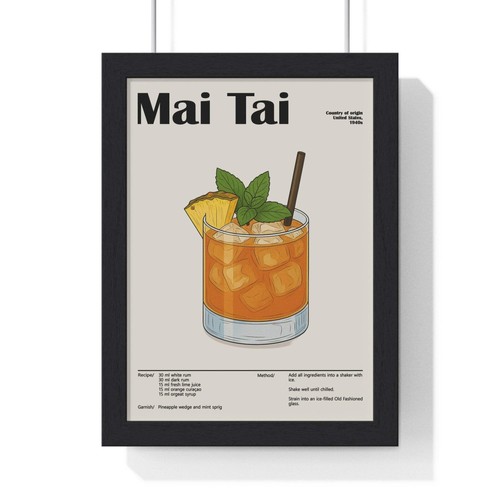 Mai tai cocktail poster - mai,