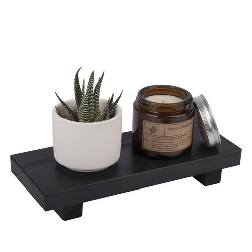 Small wood tray - wood, stand