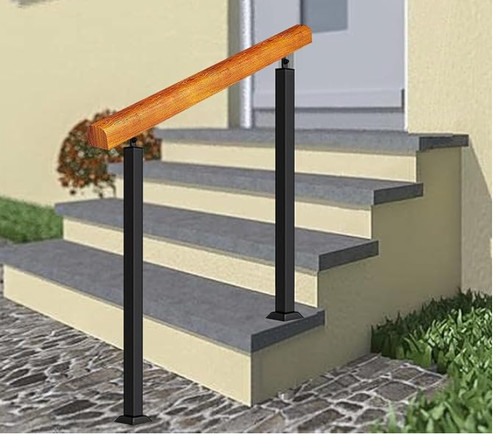 Wooden handrail for - for, steps