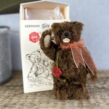 Teddy Hermann Original Miniature Bear With Box - 2000 Bear With Bow 6”