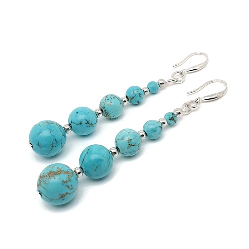 Earrings beaded graduated - earrings,