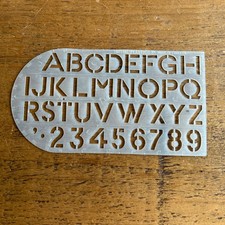 Alphabet Number Stencil Initial Plastics Made In England - Bendy! 