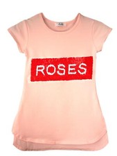 Girls Pink T-Shirt Dress Tee