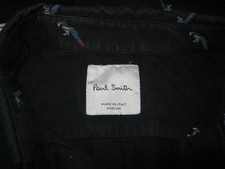 Paul Smith mens black cotton bird print shirt size m chest 40 used