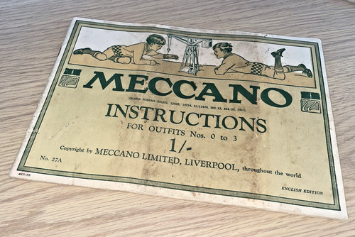 Meccano 1927 instruction book - meccano,