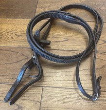 Pony Size Brown English Leather Bio Grip Rubber Reins