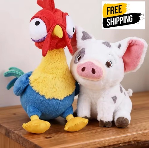 Kawaii moana pig rooster plush - kawaii,